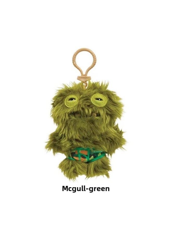 Key Pendant Genuine Big Teeth Teeth Monster Doll Teeth Treasure Ugly Adorable Monster Funny Plush Support One Generation-Color:Keychain-screaming Monster (blue)-Height:About 12cm  - Image 3