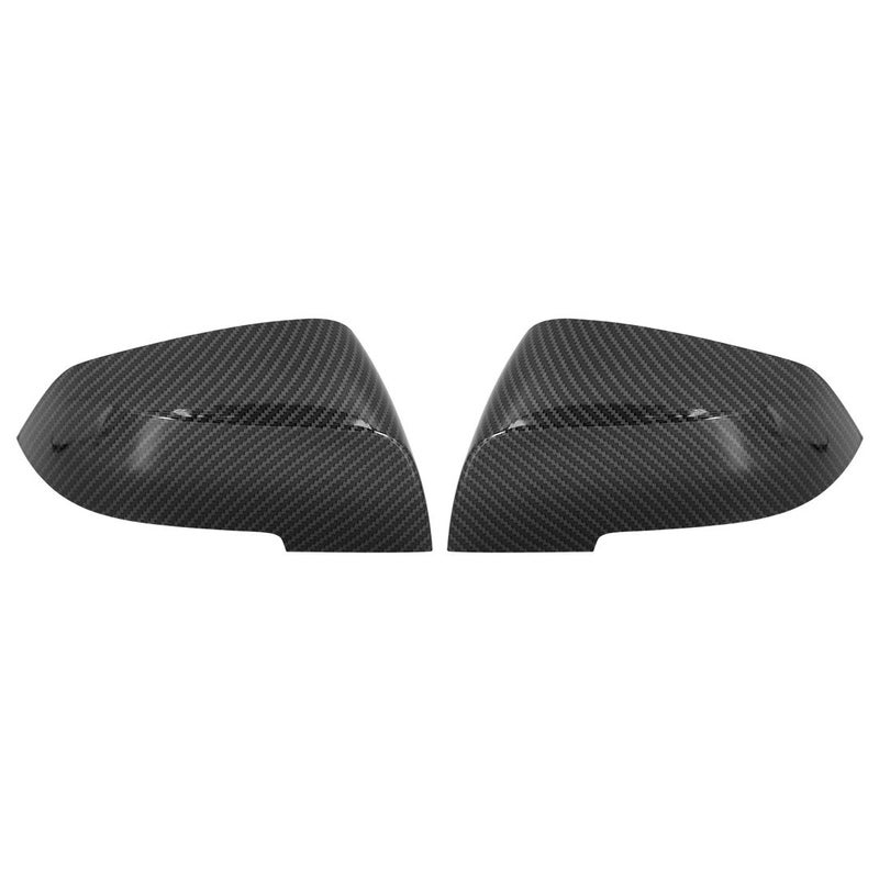 X AUTOHAUX X AUTOHAUX Pair Car Exterior Rear View Mirror Cover Housing Door Wing Mirror Covering Cap Carbon Fiber Pattern for BMW F30 F32 2013-2018  - Image 1