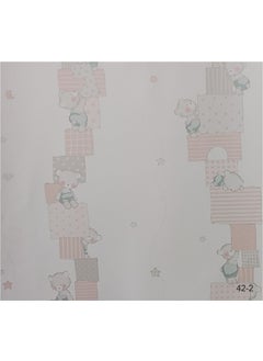 Süper Dekor Super Decor Halley Kids 42-2 Lovely Bears and Color Blocks Patterned Wallpaper 