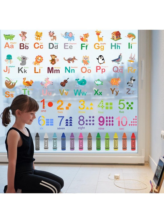 LiveGallery Removable 3D Cartoon Animals Words A-Z Wall Stickers Early Learing Letter 1-9 Wall Decals Peel and Stick Education Color Cognition Wall Decor for Nursery Little Girls Kids Bedroom Classroom - Image 5
