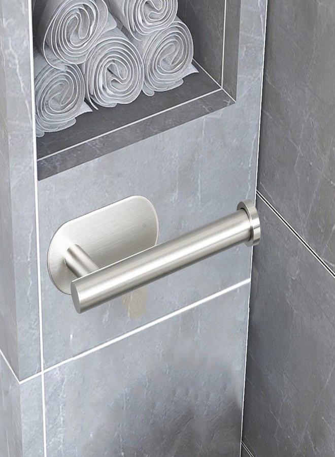 Calegency Toilet Paper Holder, Self-Adhesive or Drilling Optional SUS 304 Stainless Steel Wall Mounted Brushed Silver Toilet Tissue Holder for Bathroom, RV - Image 3