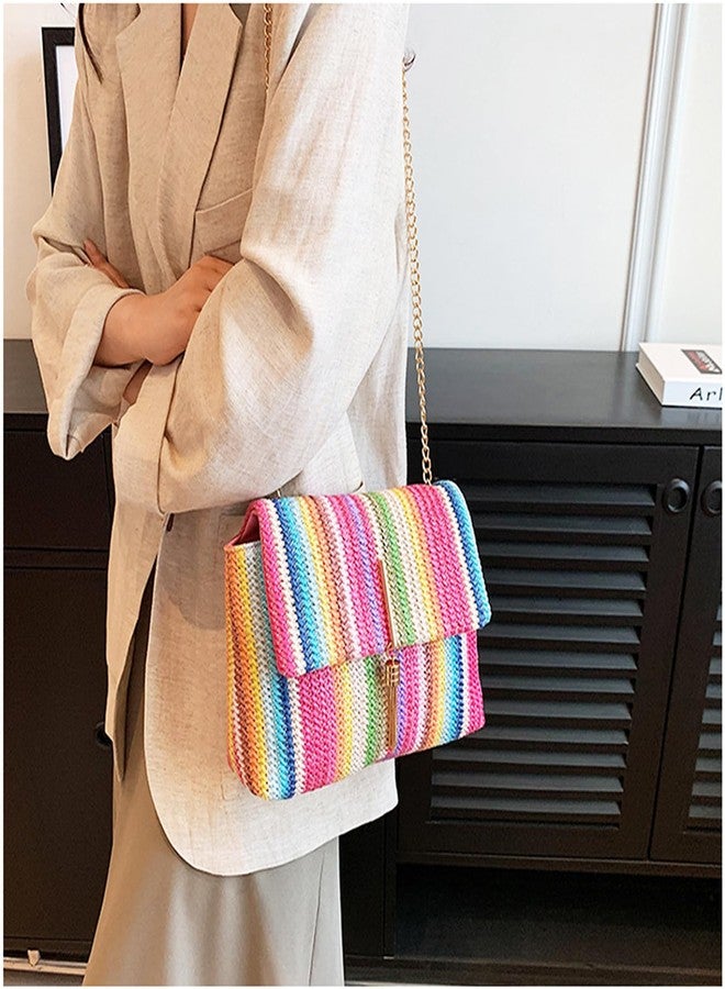 QTKJ Straw Crossbody Handbag, Soft Underarm Shoulder Bag for Women - Large Capacity, Suitable for Vacation Travel Daily (Color) - Image 2