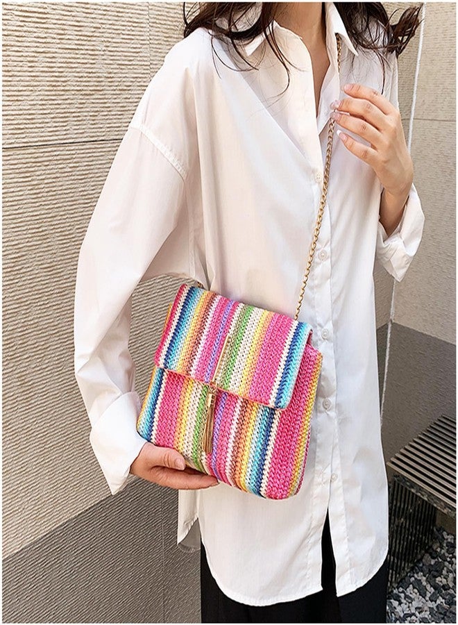 QTKJ Straw Crossbody Handbag, Soft Underarm Shoulder Bag for Women - Large Capacity, Suitable for Vacation Travel Daily (Color) - Image 3
