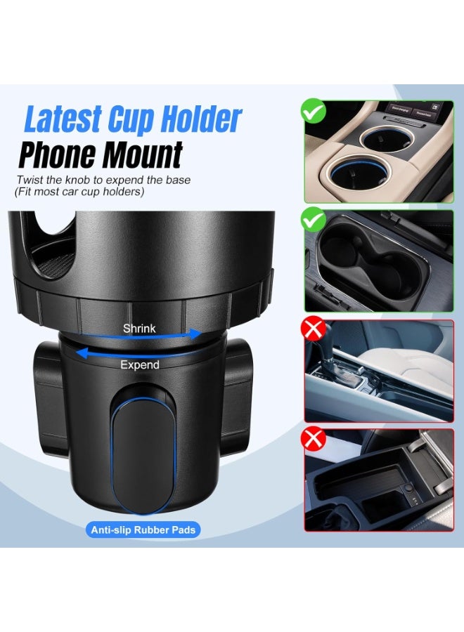 ايتي لايف حامل أكواب للسيارة - حامل أكواب عالمي 2 في 1 بقاعدة قابلة للتعديل، دوران 360 درجة، موسع حامل الهاتف متوافق مع معظم الهواتف الذكية وزجاجات المشروبات - Image 4