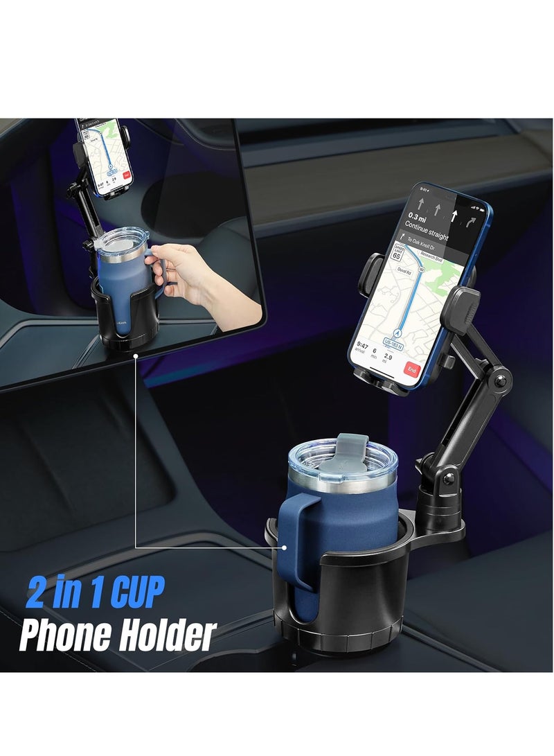 ايتي لايف حامل أكواب للسيارة - حامل أكواب عالمي 2 في 1 بقاعدة قابلة للتعديل، دوران 360 درجة، موسع حامل الهاتف متوافق مع معظم الهواتف الذكية وزجاجات المشروبات - Image 3