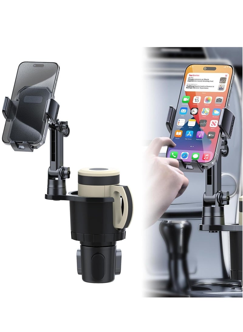 ايتي لايف حامل أكواب للسيارة - حامل أكواب عالمي 2 في 1 بقاعدة قابلة للتعديل، دوران 360 درجة، موسع حامل الهاتف متوافق مع معظم الهواتف الذكية وزجاجات المشروبات - Image 1