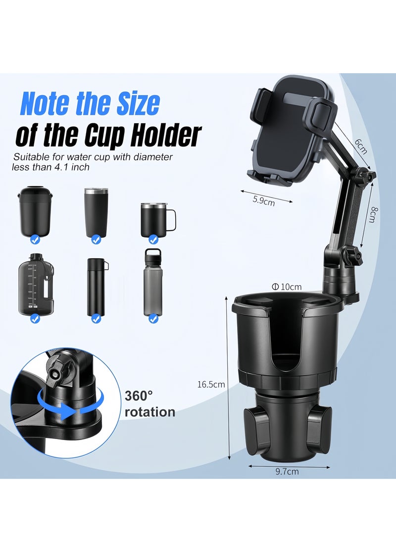 ايتي لايف حامل أكواب للسيارة - حامل أكواب عالمي 2 في 1 بقاعدة قابلة للتعديل، دوران 360 درجة، موسع حامل الهاتف متوافق مع معظم الهواتف الذكية وزجاجات المشروبات - Image 2