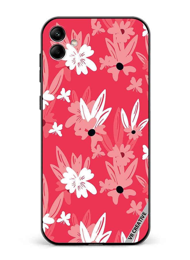 VR CREATIVE Protective Case Cover For Samsung Galaxy A04 Floral Pattern Based On Traditional Folk Art Ornaments Design Multicolour - Image 1