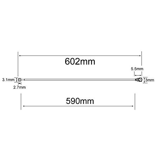 onelinkmore U.FL Cable IPX U.FL Male to IPX Female Pigtail Antenna WiFi Coaxial Low Loss Cable UFL/u.fl/IPX RF Coaxial Extension Cord 23 inch Pack of 2 - Image 2