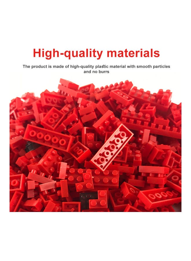 Kids Red Bulldog Stacking Block Toy with 1645 Pieces, Measures 9 x 20 x 18cm - Image 5