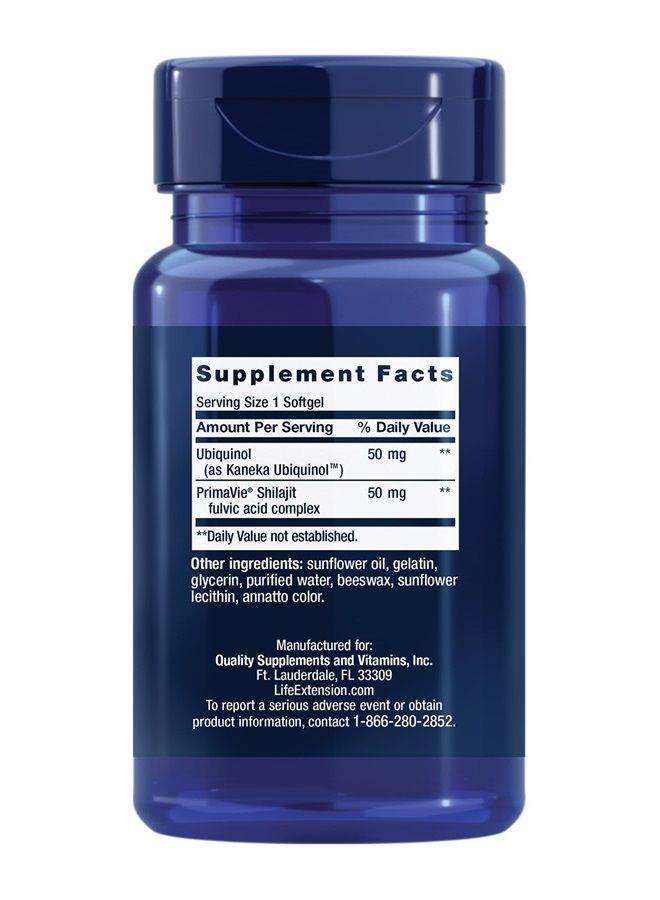 Super Ubiquinol CoQ10 50mg with Enhanced Mitochondrial Support – Coenzyme Q10 Supplement for Heart, Brain Health, Energy Support Supplement – Gluten-Free, Non-GMO – 30 Softgels