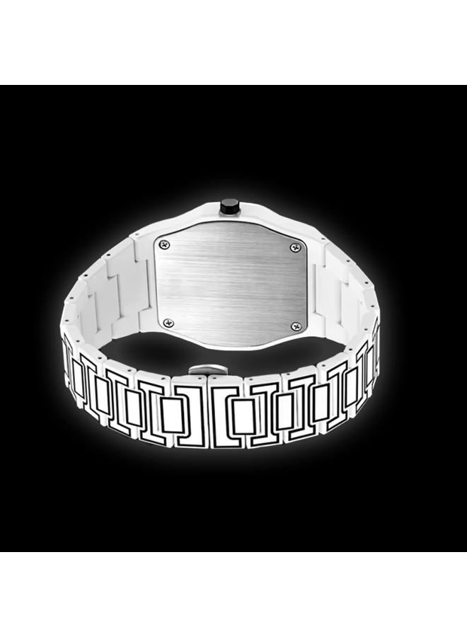 Fanmis Men's Anime-Inspired Fashion Sketch Wristwatch Minimalist Creative Wormhole Design Stylish and Durable Timepiece for Men's Sports Watch, B White - Image 5