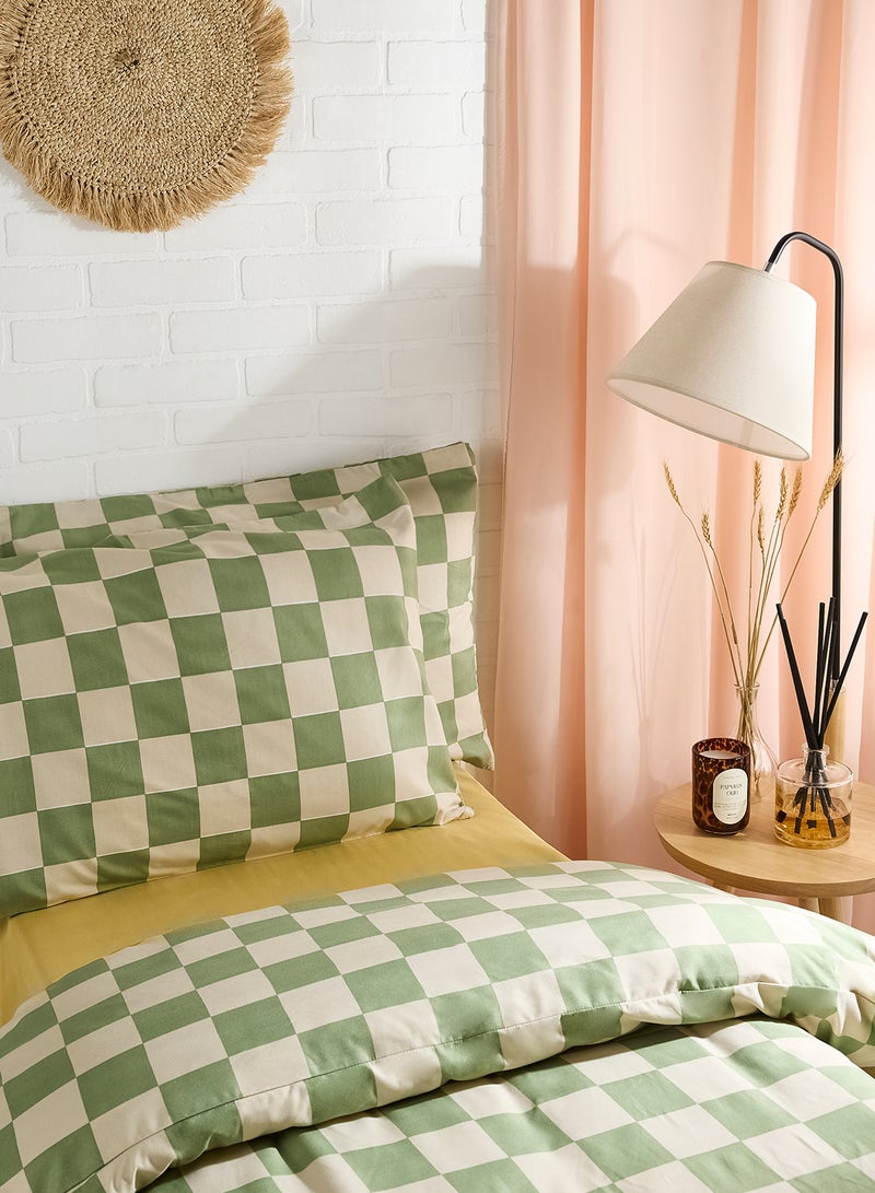 بينك كاكتوس مفروشات سرير مربعات - Image 1