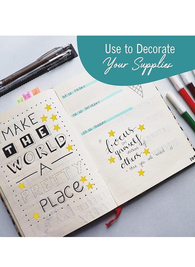 Happy D Colorful star stickers for rewarding children, suitable for students and teachers, 2,700 colorful star stickers, 50 sheets of self-adhesive mini stickers - Image 4