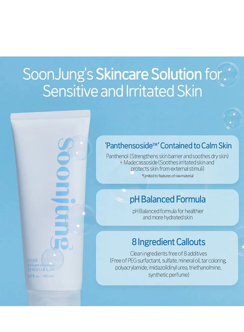 ETUDE CO.,LTD. ETUDE SoonJung 5.5 Foam Cleanser, 150ml - Image 2
