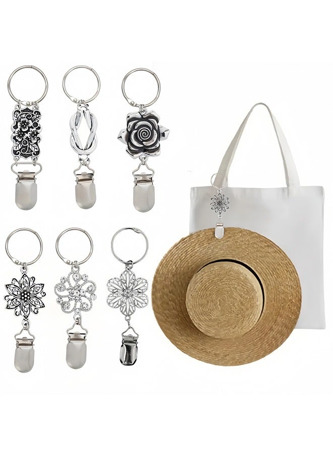 6Pcs Vintage Hat Clips, Metal Hat Clip for Travel on Bag Hat Holder for Bag Cap Clips for Hats for Men Women Luggage Outdoor Travel Accessory - Image 1