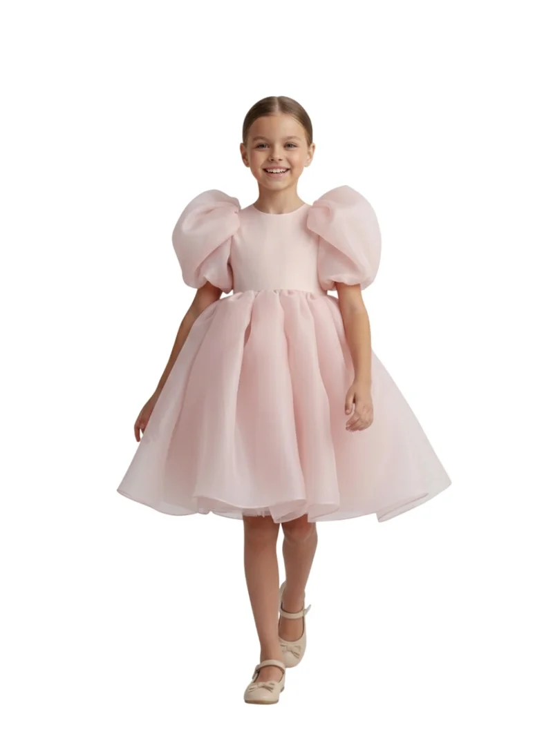 D'Daniela Tulle Volume Dress Pink