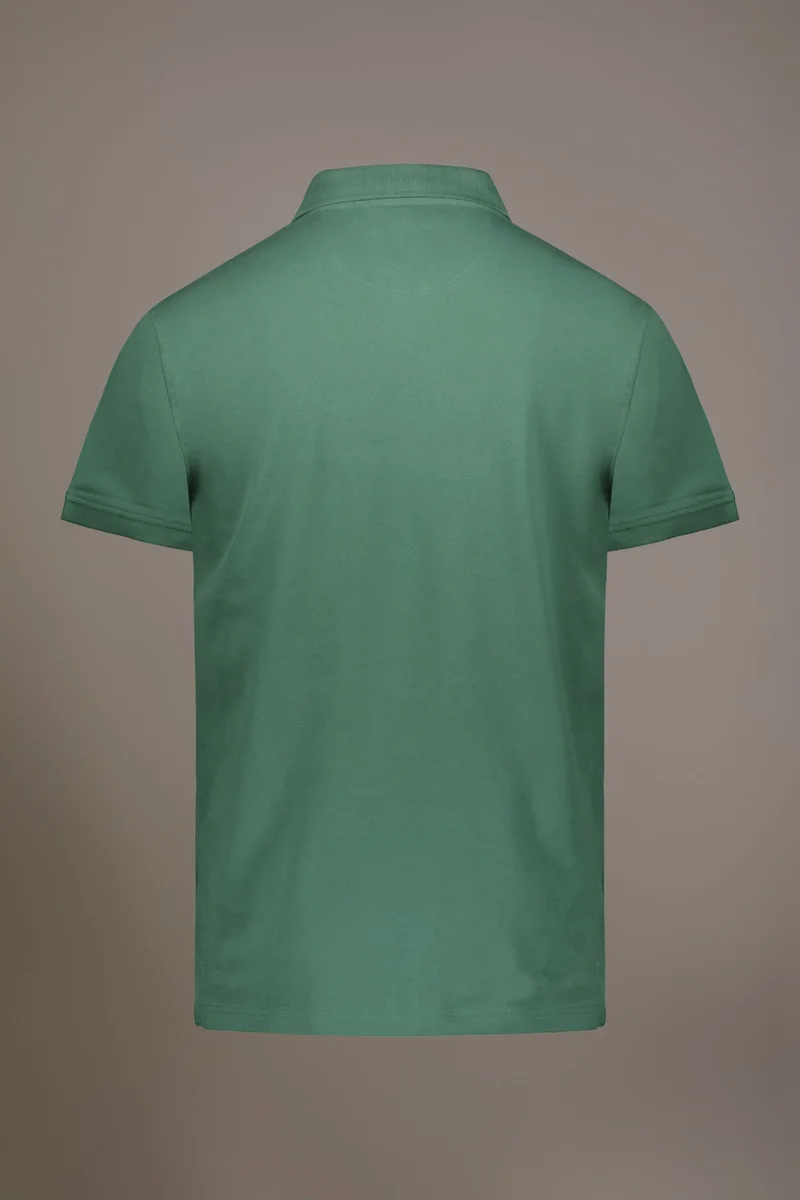 Doppelganger Green Short sleeve polo 100% cotton piquet - Grass Green for Men | Best Price UAE