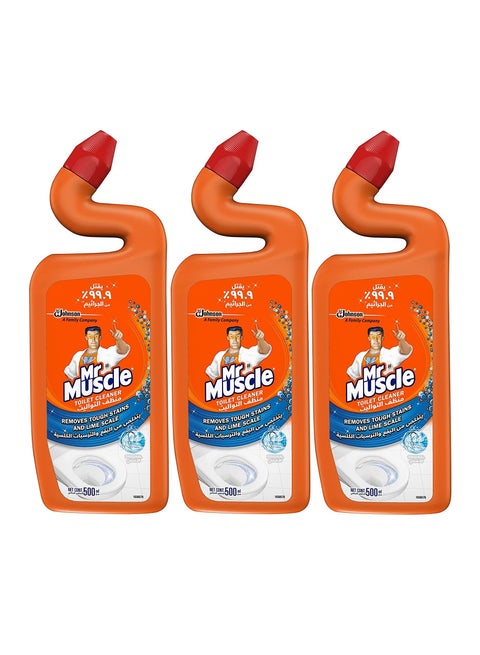 منظف المرحاض يزيل البقع القوية ومقياس الليمون 500 مل عبوة من 3