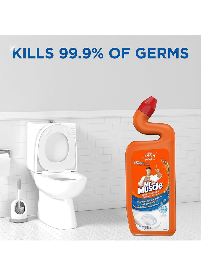 Mr Muscle - Toilet Cleaner Removes Tough Stain and Lime Scale 500ml pack of 3 - Image 1
