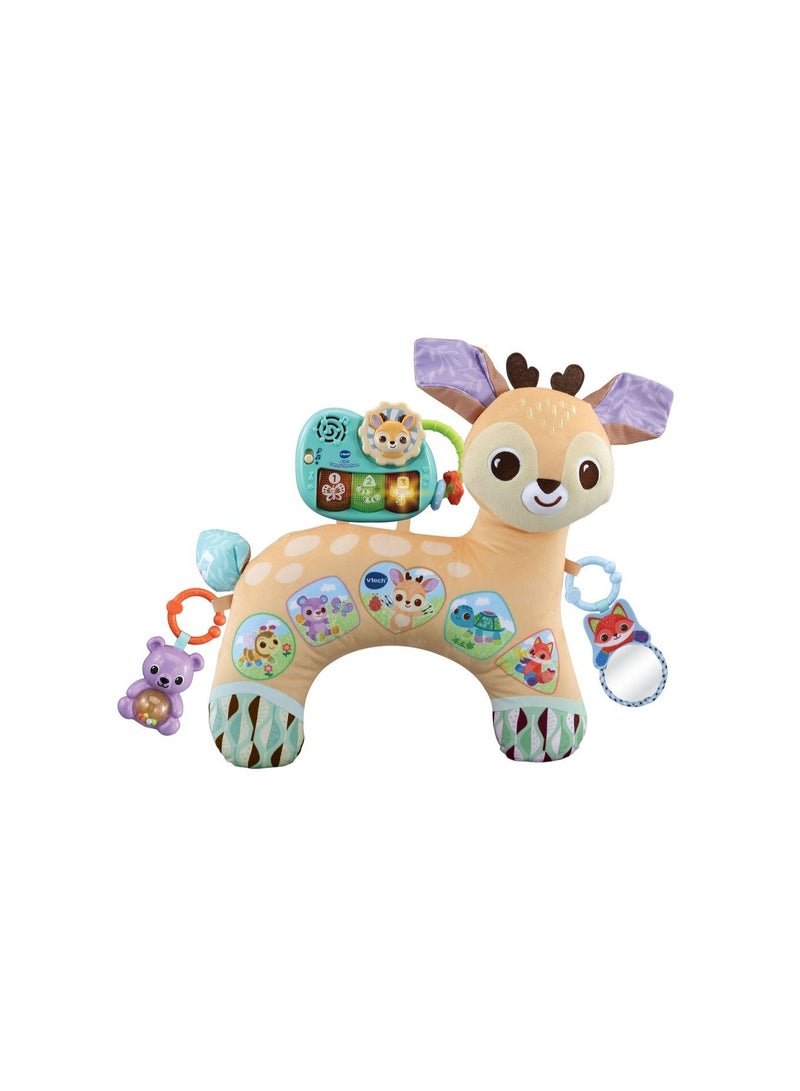 VTech Baby 4-in-1 Tummy Time Fawn, Sensory Animal Baby Pillow with Lights, Sounds & Music, Interactive Gift for infants 3, 6, 9, 12 months +, English version - Image 1