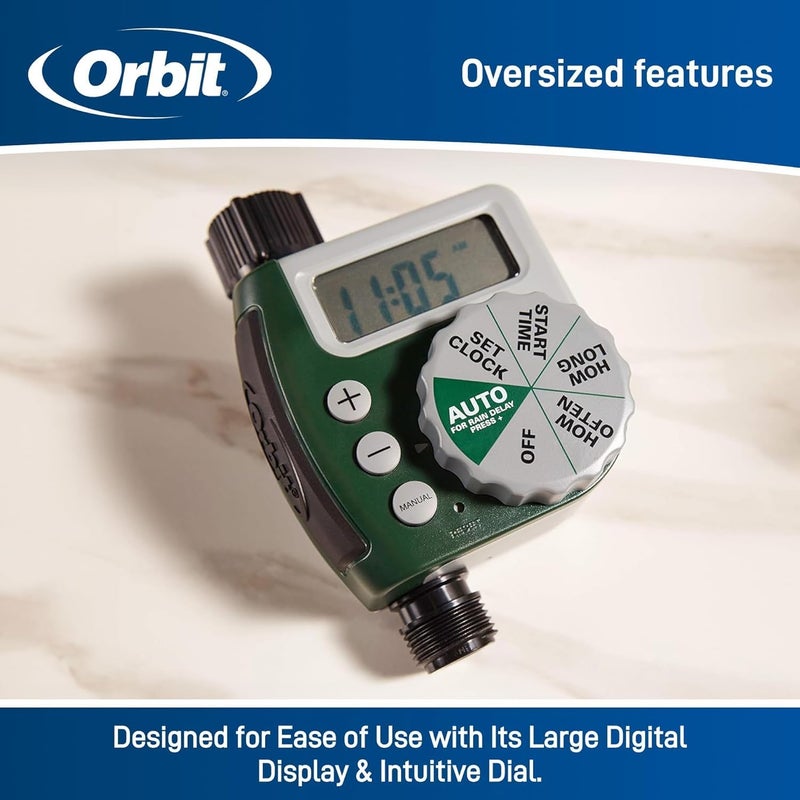 ORBIT 3-Pack 62061Z 1-Outlet Programmable Hose Faucet Timer - Convenient and Programmable Watering Control - Image 4