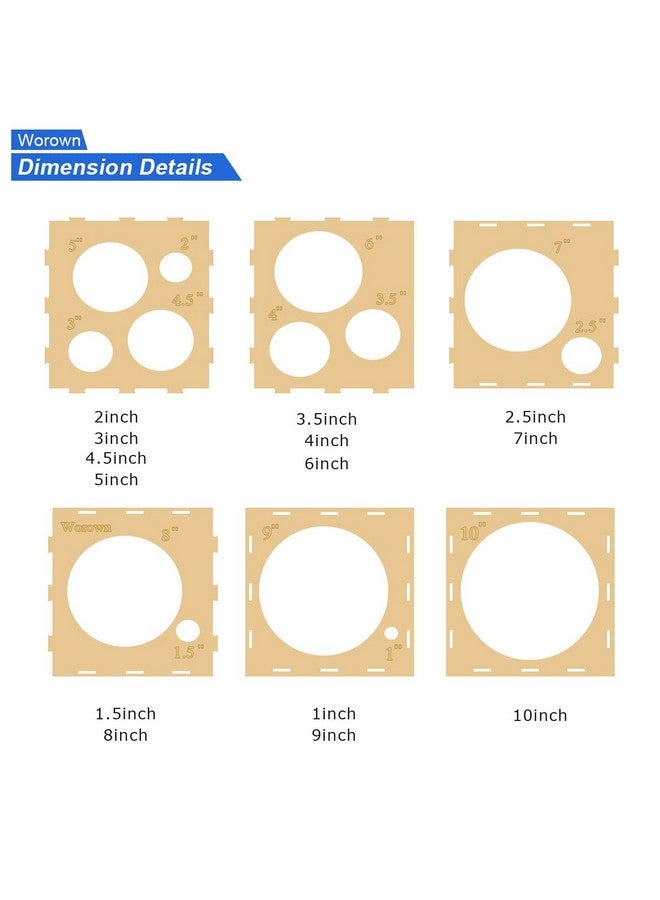 Worown 14 Holes Collapsible Wood Balloon Sizer Box 110 Inch Balloon Sizer Cube Balloon Size Measurement Tools For Balloon Arches Balloon Columns Balloon Decorations - Image 2