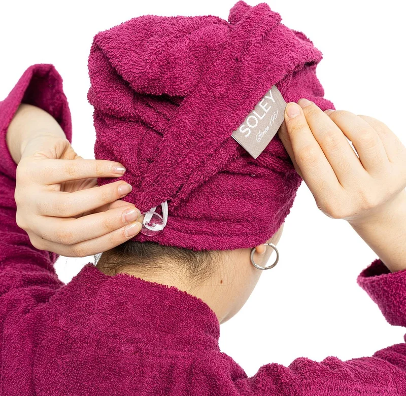Soley | Talya | Extra Soft Cotton Hair Towel - Bone