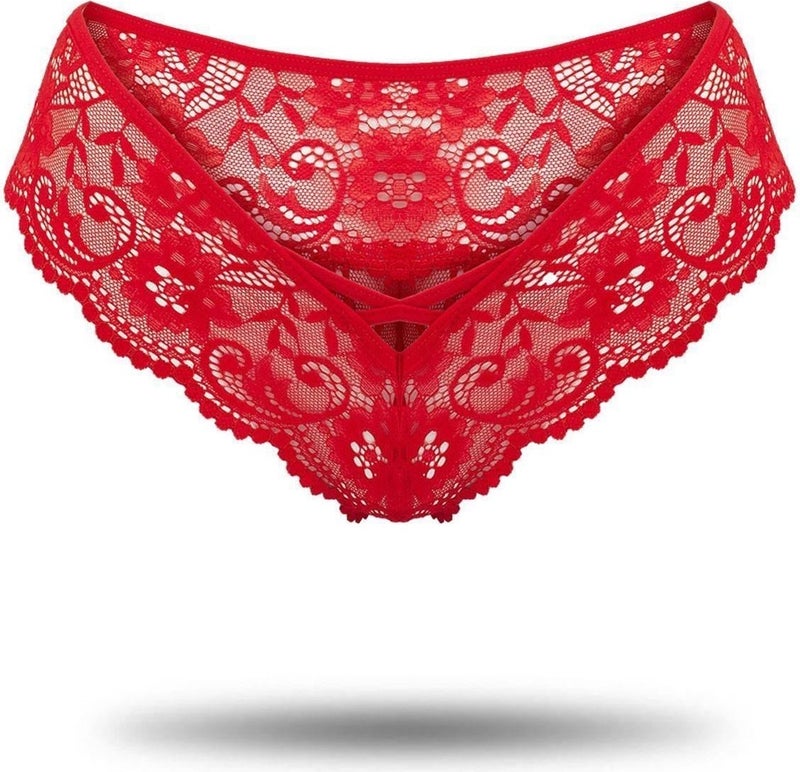 Modada Ne Var Modadanevar Lace Front Rope Detailed Panties Red - 3004.1364.