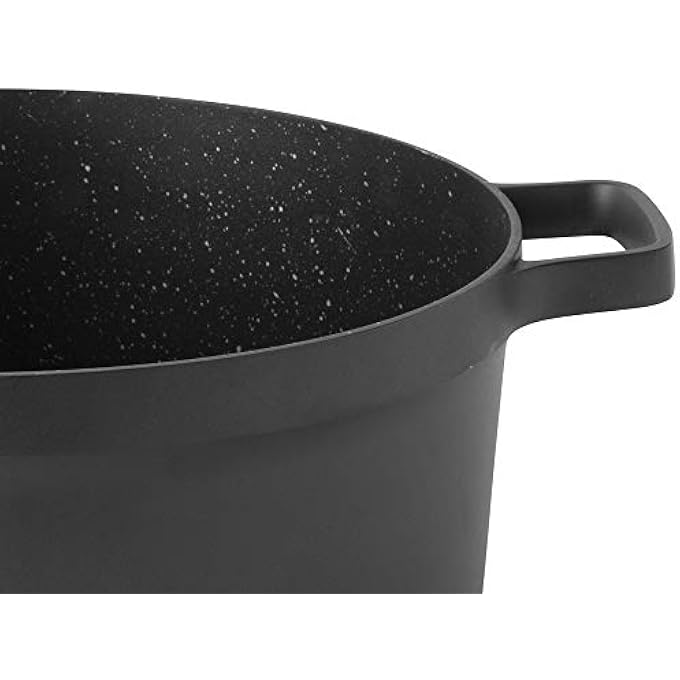 بيرجوف قدر جيم من الألومنيوم مع غطاء مناسب لجميع المواقد بما في ذلك الحث الحراري، أسود شفاف، 28 سم، 73 لترًا - Image 4