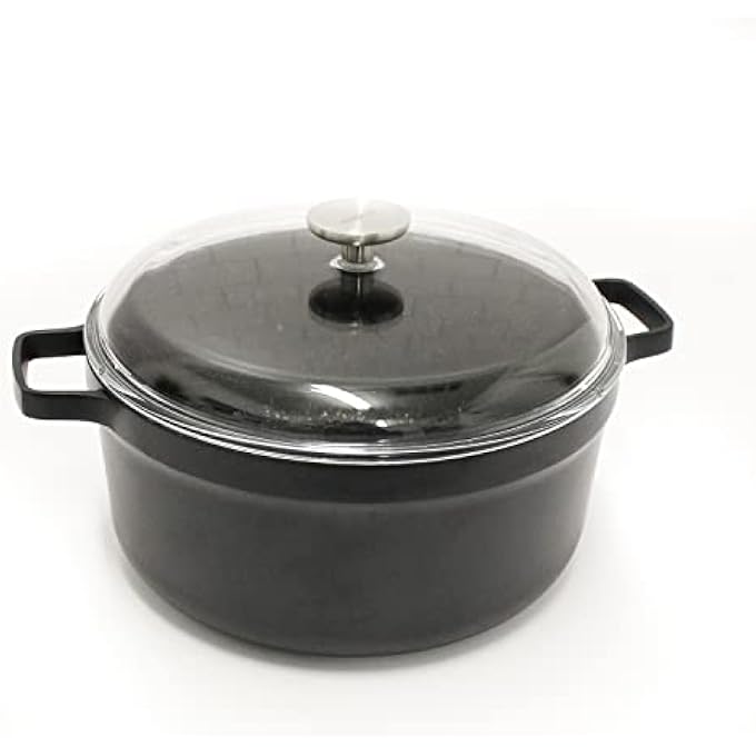 بيرجوف قدر جيم من الألومنيوم مع غطاء مناسب لجميع المواقد بما في ذلك الحث الحراري، أسود شفاف، 28 سم، 73 لترًا - Image 5