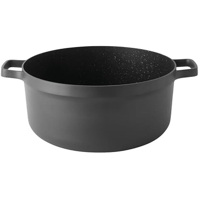 بيرجوف قدر جيم من الألومنيوم مع غطاء مناسب لجميع المواقد بما في ذلك الحث الحراري، أسود شفاف، 28 سم، 73 لترًا - Image 3