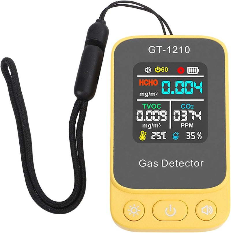 Generic Air Quality Tester 5 in 1 Efficient CO2 TVOC HCHO Detector LCD Display for Home Office Indoor Quality Meter - Image 1