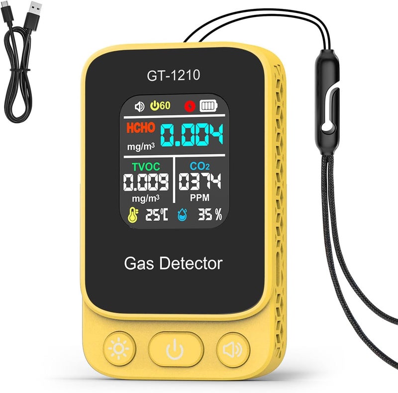 Generic Air Quality Tester 5 in 1 Efficient CO2 TVOC HCHO Detector LCD Display for Home Office Indoor Quality Meter - Image 4