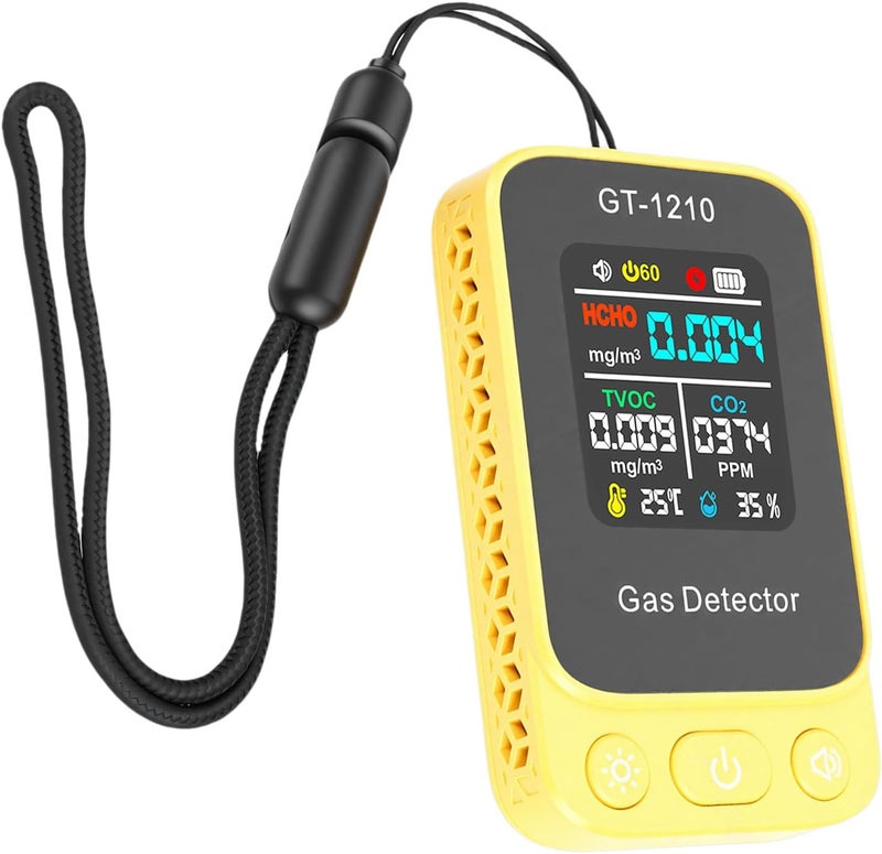 Generic Air Quality Tester 5 in 1 Efficient CO2 TVOC HCHO Detector LCD Display for Home Office Indoor Quality Meter - Image 2