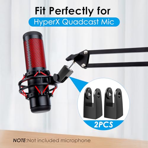 YOUSHARES 2 Pack HyperX Quadcast Stand Adapter for HyperX Microphone, Replacement Quadcast Adapter for HyperX Quadcast Boom Arm by YOUSHARES - Image 2