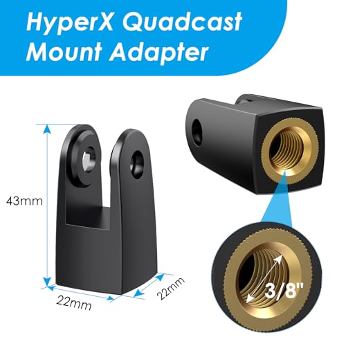 YOUSHARES 2 Pack HyperX Quadcast Stand Adapter for HyperX Microphone, Replacement Quadcast Adapter for HyperX Quadcast Boom Arm by YOUSHARES - Image 3