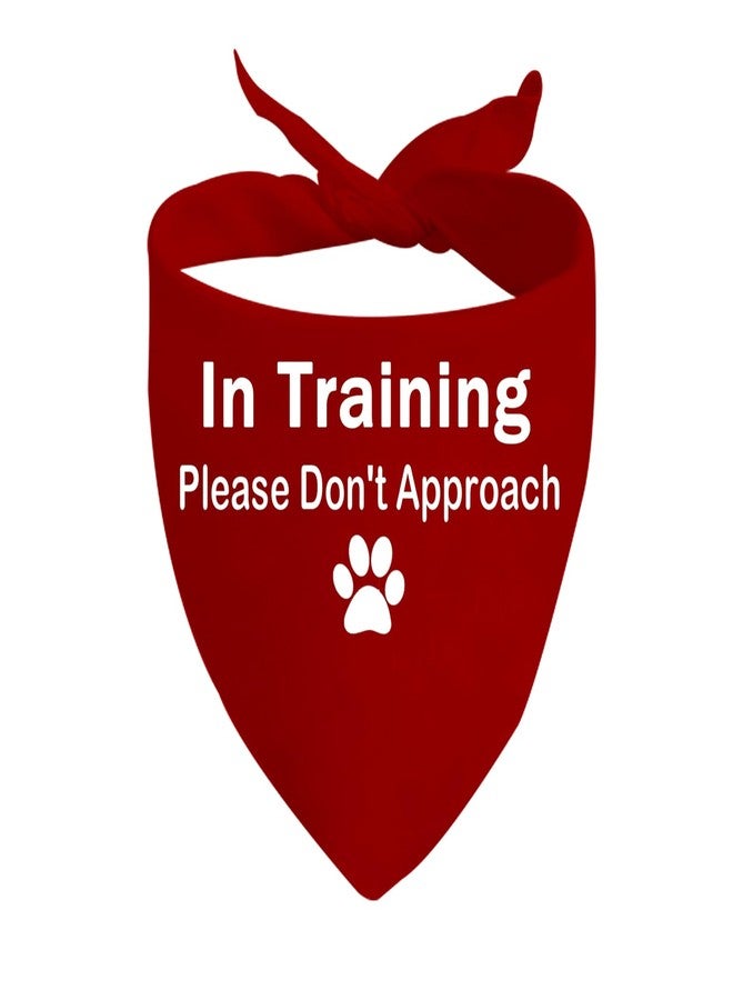 JXGZSO 1 Piece Dot Not Approach/Please Approach Slowly Nervous Dog Bandana Shy Rescue Nervous Shy Dog Gift (Dont Approach D red) - Image 1