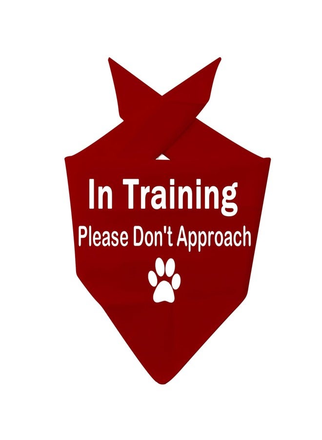 JXGZSO 1 Piece Dot Not Approach/Please Approach Slowly Nervous Dog Bandana Shy Rescue Nervous Shy Dog Gift (Dont Approach D red) - Image 2
