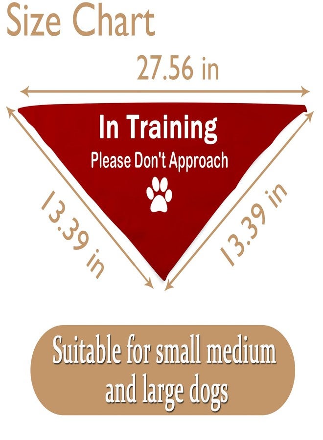 JXGZSO 1 Piece Dot Not Approach/Please Approach Slowly Nervous Dog Bandana Shy Rescue Nervous Shy Dog Gift (Dont Approach D red) - Image 3