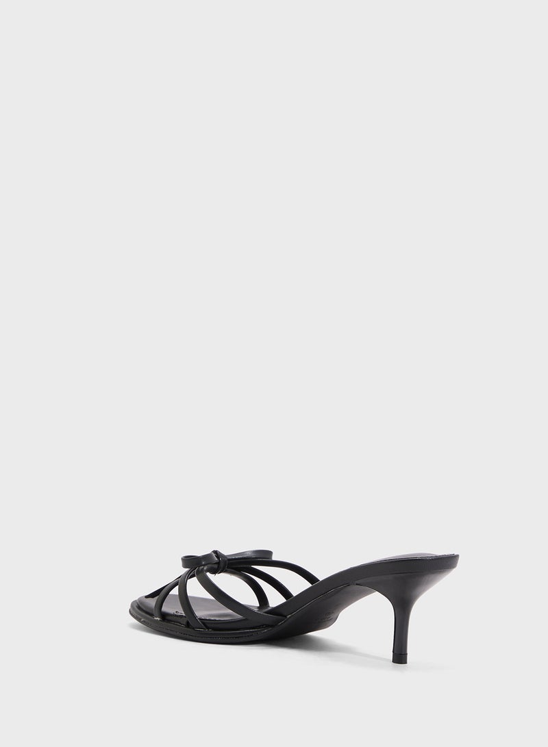 Ginger Heeled Mule With Bow  - Image 3