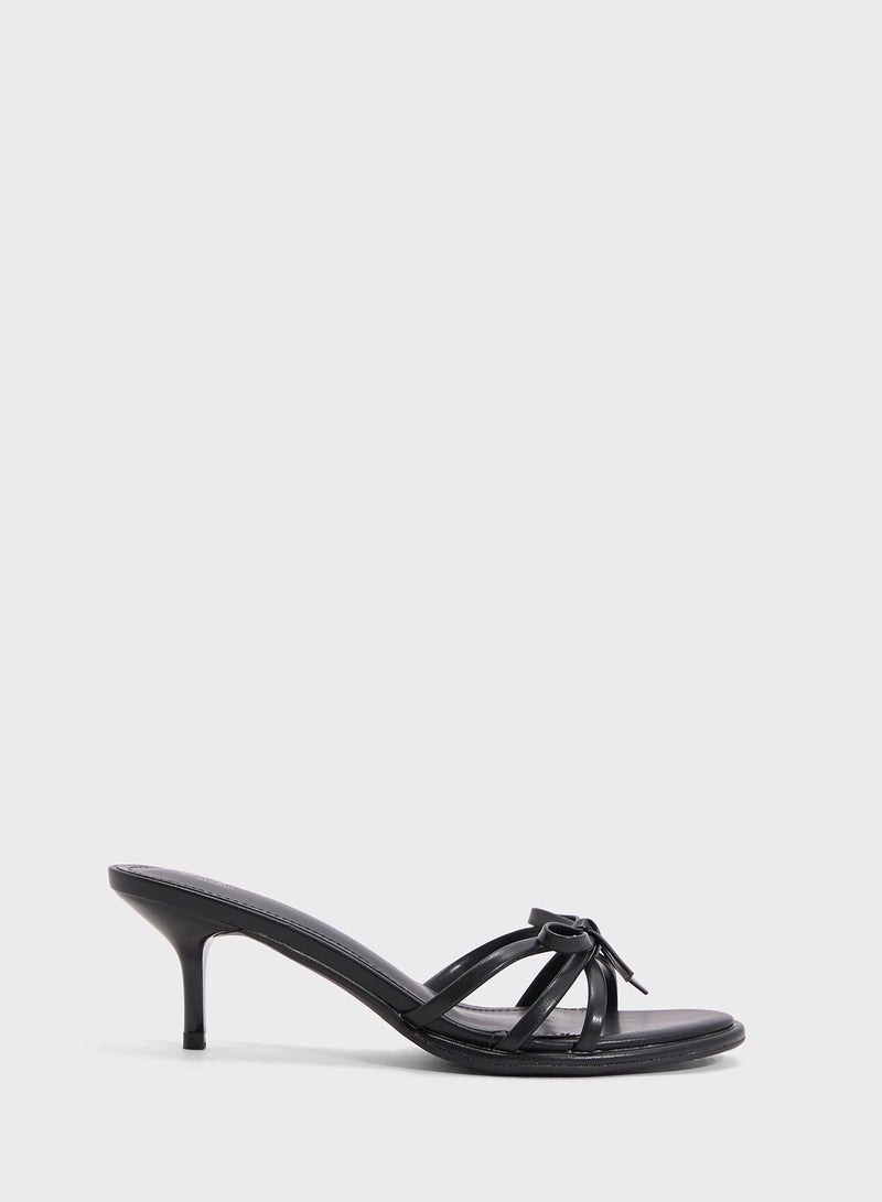 Ginger Heeled Mule With Bow  - Image 1