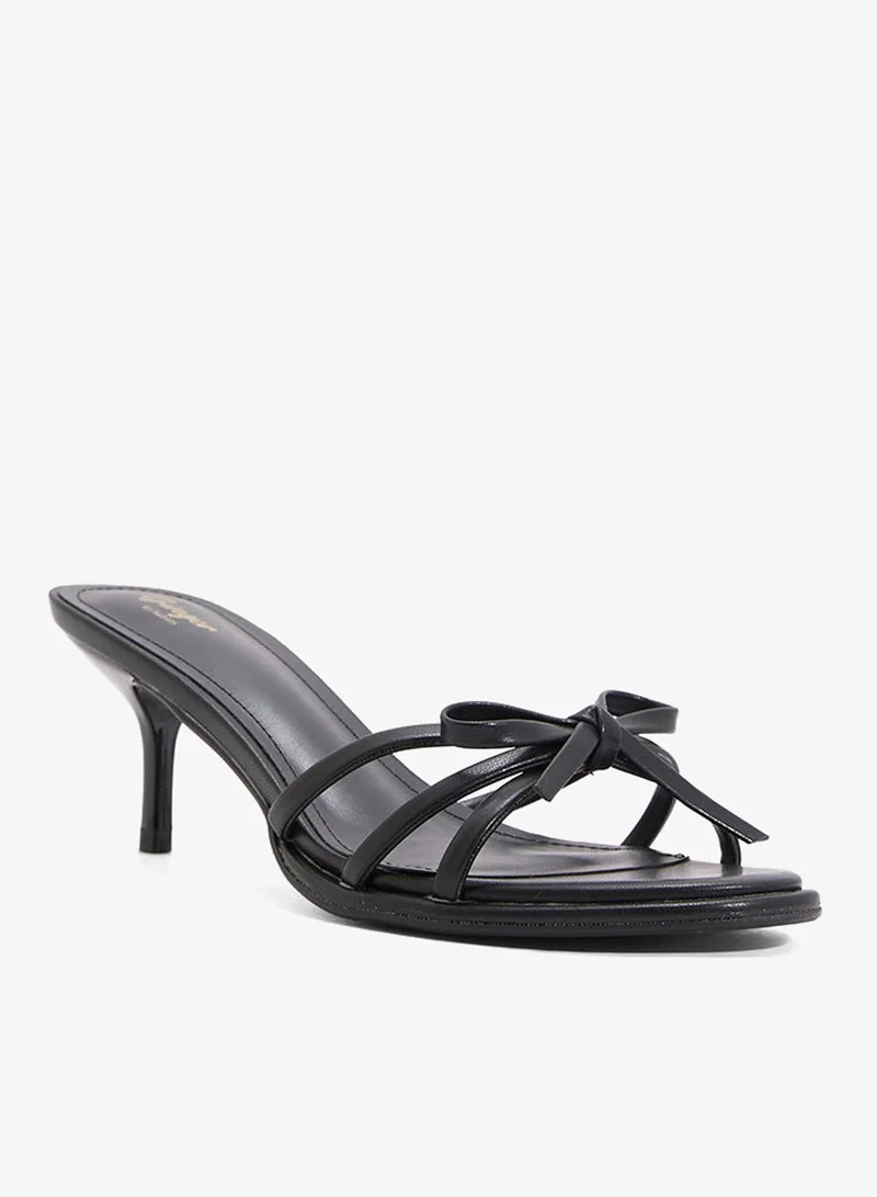 Ginger Heeled Mule With Bow