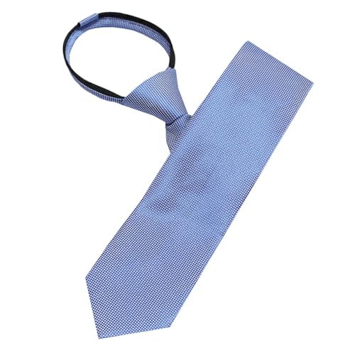 LEONARDI Zipper Necktie for Men | Handmade | Microfiber | Standard Size | Premium fabric | Men's Formal Necktie | Packaging - Folder | Colour - Royal Blue (Set of 1) - Image 3