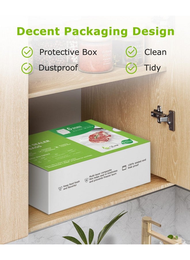 Bonsenkitchen [2025 Upgraded] Bonsenkitchen 6 Rolls 11" x 16' Vacuum Sealer Bags for Food with a Color Box, Easy to Store, Commercial Grade, BPA Free, Great for Food Storage or Sous Vide, VB21 - Image 3