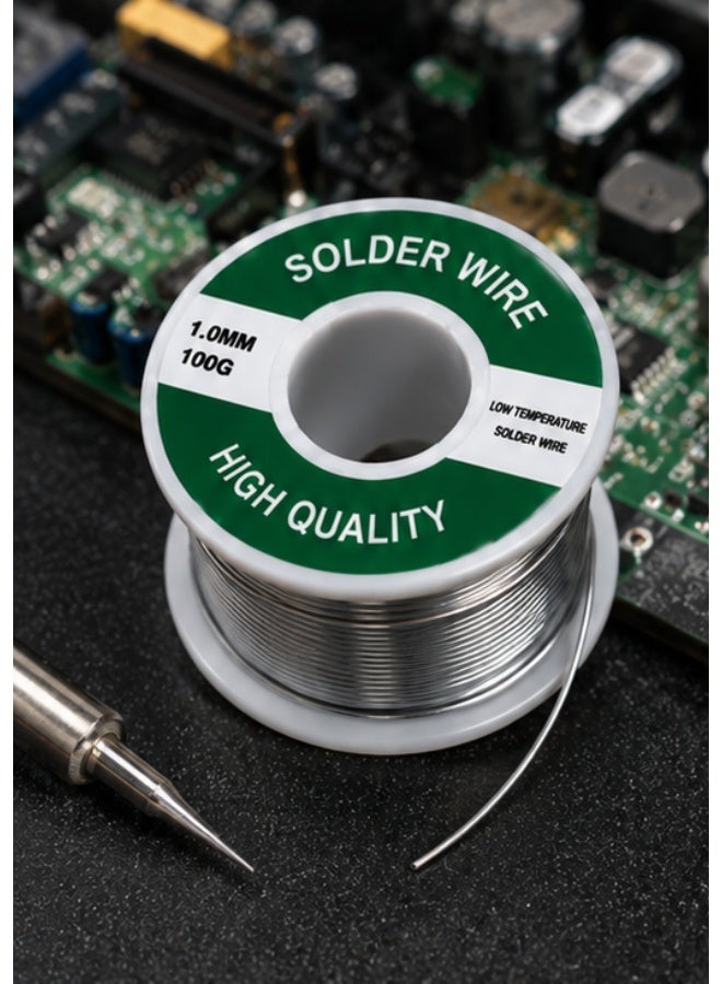 Low Temperature Solder Wire 1.0mm 100g – High Quality Soldering Wire for PCB Repair, Electronics, Home Appliance Repair & DIY Projects – Smooth Flow & Low Smoke - Image 1