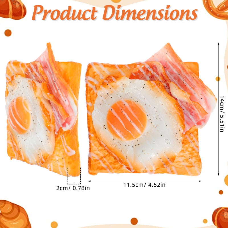 Simulation Bread Adornments PU Toast Bread Decor for Shop - Image 2