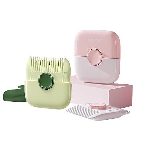 Heseyomo 2pcs Hair Trimmer,2 in 1 Hair Razor Cutting Comb Tools,Hair Clippers for Women - Image 1