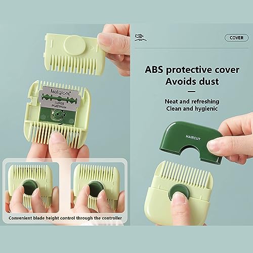 Heseyomo 2pcs Hair Trimmer,2 in 1 Hair Razor Cutting Comb Tools,Hair Clippers for Women - Image 2