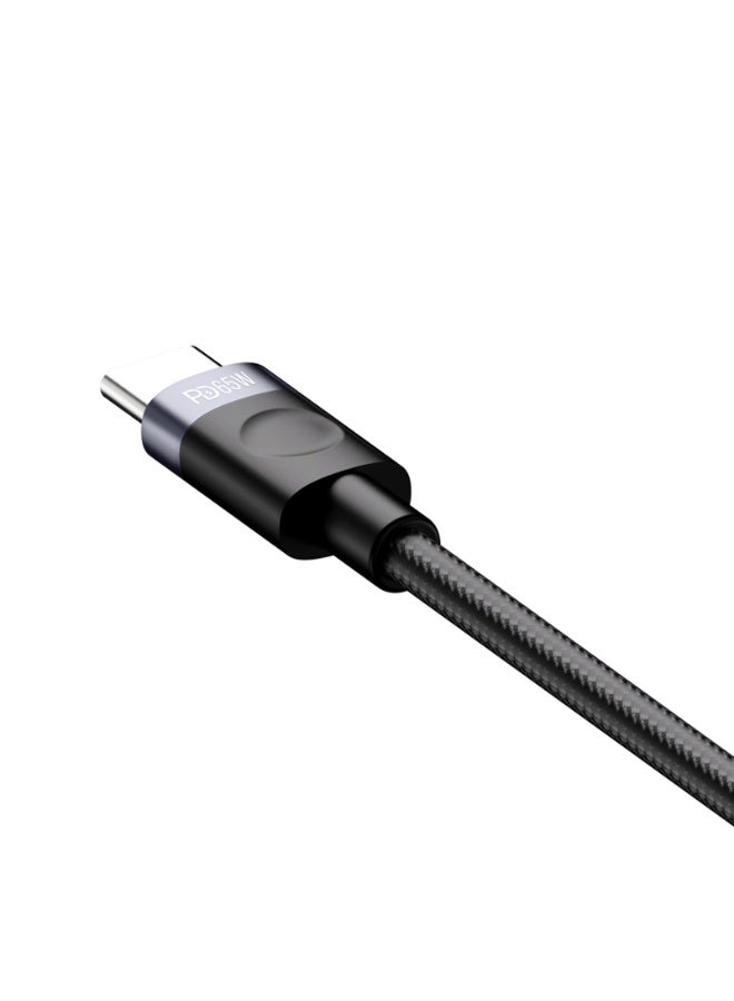 RECCI RS50CC PD 65W Fast Charging Data Cable | USB-C to USB-C | Mesh Braided Design | Intelligent Chip | 1m | Black - https://f.nooncdn.com/p/pzsku/Z5634D78B55F23DCCDE44Z/45/1768400380/253e4dd6-b506-40e7-b49a-5073aff7a94b.jpg